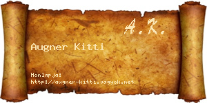 Augner Kitti névjegykártya